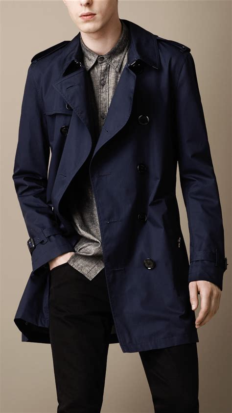 burberry trench royal blue mens